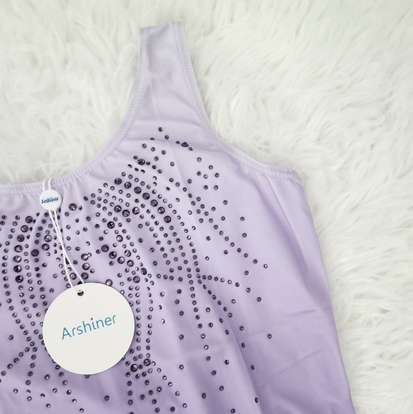 Arshiner Leotards for Girls Gymnastics with Shorts Color Gradient Shiny … - Picture 4 of 9